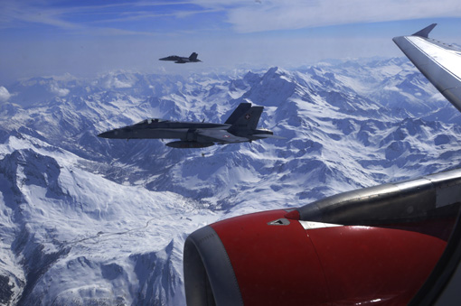 Schweiz: FA-18 Kampfjet der Schweizer Luftwaffe